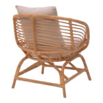 Armchair Caxen natural rattan-white pillow 72x63x75cm - Слика 2