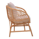 Armchair Caxen natural rattan-white pillow 72x63x75cm - Слика 3