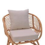 Armchair Caxen natural rattan-white pillow 72x63x75cm - Слика 6