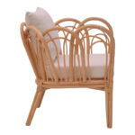 Armchair Tania natural rattan-white pillow 76x76x76cm - Слика 3