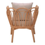 Armchair Tania natural rattan-white pillow 76x76x76cm - Слика 5