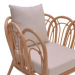 Armchair Tania natural rattan-white pillow 76x76x76cm - Слика 6