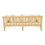 Sofa Alessa natural rattan-white fabric with cushions 200x100x76cm - Слика 4