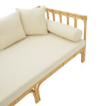 Sofa Alessa natural rattan-white fabric with cushions 200x100x76cm - Слика 5