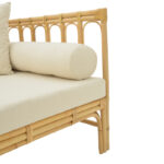 Sofa Alessa natural rattan-white fabric with cushions 200x100x76cm - Слика 6