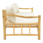 Sofa Roziana natural teak wood 210x100x80cm - Слика 3