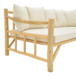 Sofa Roziana natural teak wood 210x100x80cm - Слика 5