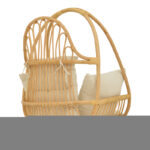 Hanging swing Jorg natural rattan-cream cushion 80x59x105cm - Слика 2