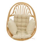 Hanging swing Jorg natural rattan-cream cushion 80x59x105cm - Слика 3