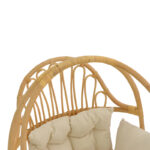 Hanging swing Jorg natural rattan-cream cushion 80x59x105cm - Слика 4