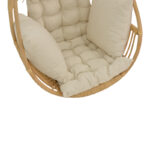 Hanging swing Jorg natural rattan-cream cushion 80x59x105cm - Слика 5