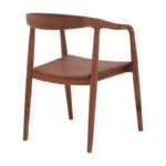 Zonge armchair teak wood skeleton In walnut color 54x57x76cm - Image 2