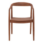 Zonge armchair teak wood skeleton In walnut color 54x57x76cm - Image 4