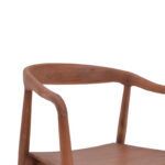 Zonge armchair teak wood skeleton In walnut color 54x57x76cm - Image 6