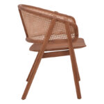 Armchair Anlene natural teak wood natural rattan 62x54x82cm - Слика 3