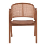 Armchair Anlene natural teak wood natural rattan 62x54x82cm - Слика 4