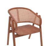 Armchair Anlene natural teak wood natural rattan 62x54x82cm - Слика 6