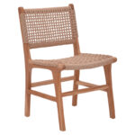Sponze chair teak wood skeleton and pe rope in natural color 50x58x85cm