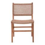 Sponze chair teak wood skeleton and pe rope in natural color 50x58x85cm - Image 4