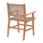Sponze armchair natural color teak wood skeleton and pe rope 54x60x86cm - Image 2