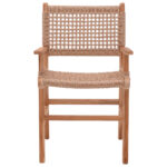 Sponze armchair natural color teak wood skeleton and pe rope 54x60x86cm - Image 4