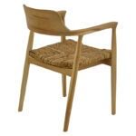 Denverone armchair natural teak wood-straw 57x54x79cm - Слика 2