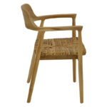 Denverone armchair natural teak wood-straw 57x54x79cm - Слика 3