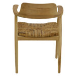Denverone armchair natural teak wood-straw 57x54x79cm - Слика 5