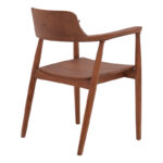Armchair Jambene walnut color teak wood 57x54x79cm - Image 2