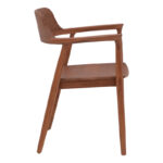 Armchair Jambene walnut color teak wood 57x54x79cm - Image 3