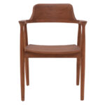 Armchair Jambene walnut color teak wood 57x54x79cm - Image 4