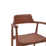 Armchair Jambene walnut color teak wood 57x54x79cm - Image 6