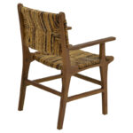 Armchair Refane natural teak wood-straw 55x60x85cm - Image 2