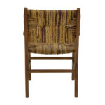 Armchair Refane natural teak wood-straw 55x60x85cm - Image 5