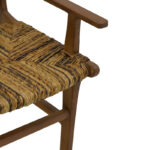 Armchair Refane natural teak wood-straw 55x60x85cm - Image 6