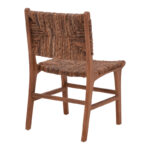 Refane chair natural color teak wood and straw 50x58x85cm - Image 2
