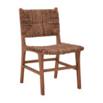 Refane chair natural color teak wood and straw 50x58x85cm