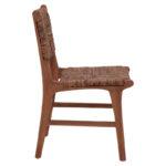 Refane chair natural color teak wood and straw 50x58x85cm - Image 3