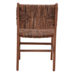 Refane chair natural color teak wood and straw 50x58x85cm - Image 5