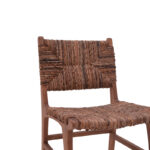 Refane chair natural color teak wood and straw 50x58x85cm - Image 6