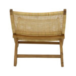 Armchair Jerenze natural teak wood-natural rattan 65x78x68cm - Слика 5