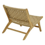 Foldere armchair natural teak wood pe rope 65x78x68cm - Слика 2