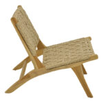 Foldere armchair natural teak wood pe rope 65x78x68cm - Слика 3