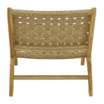 Foldere armchair natural teak wood pe rope 65x78x68cm - Слика 5