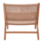 Beatrice armchair teak wood skeleton and pe rope in natural color 65x78x68cm - Image 5