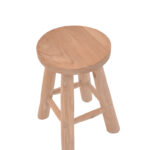Verenity stool natural color teak wood D30x45cm - Image 3