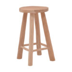 Charloce stool natural color teak wood D35x62cm