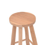 Charloce stool natural color teak wood D35x62cm - Image 3
