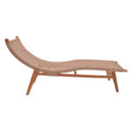 Deckchair Rebelise natural color teak wood and pe rope in natural color 60x180x85cm - Image 2