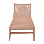 Deckchair Rebelise natural color teak wood and pe rope in natural color 60x180x85cm - Image 3